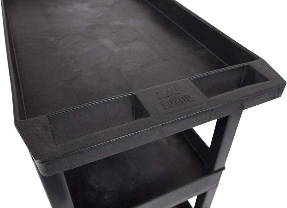 Black Mobile Utility Tub Cart with 3 Shelves N244227