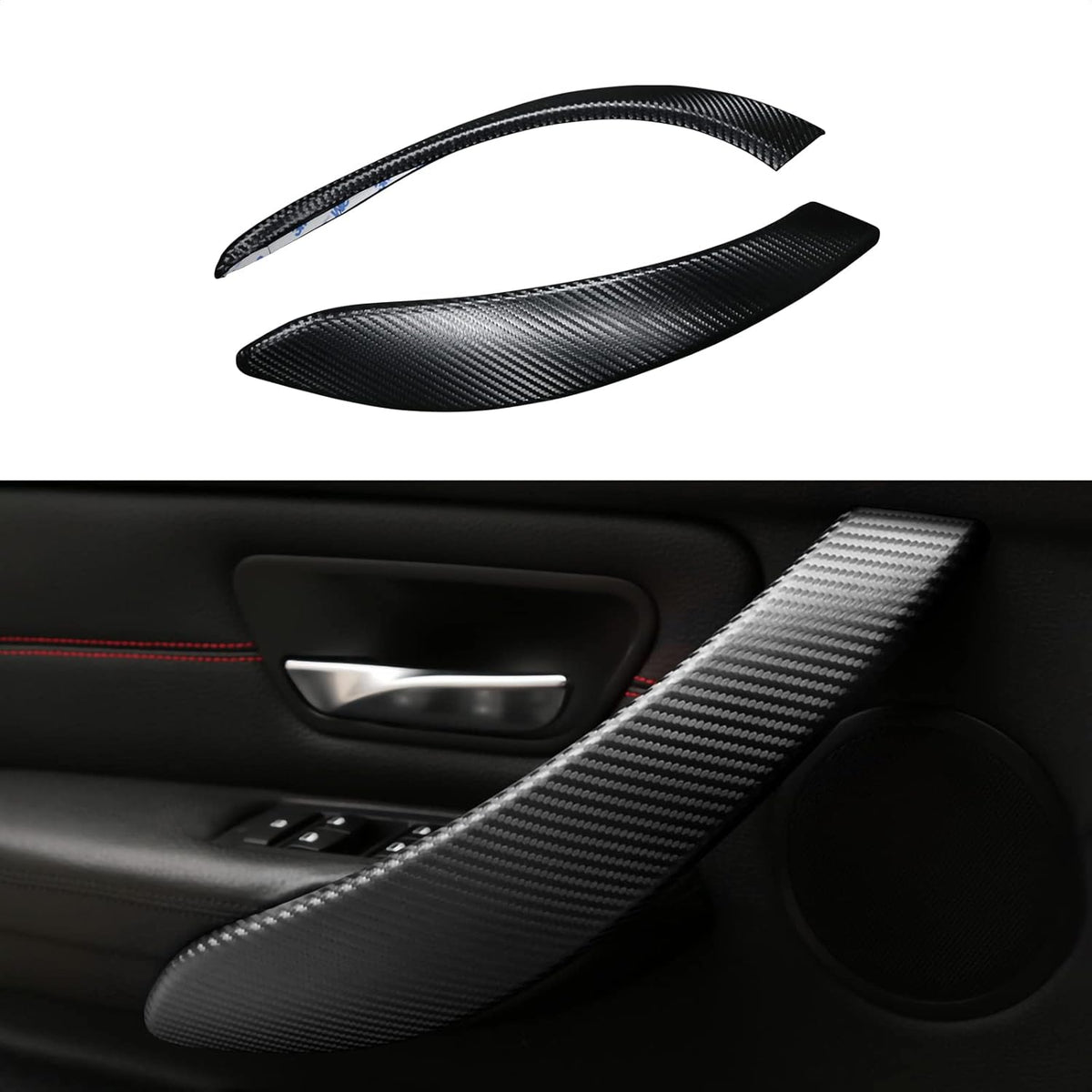 Gray Car Door Handles Trim Accessories Pack of 2 T46754