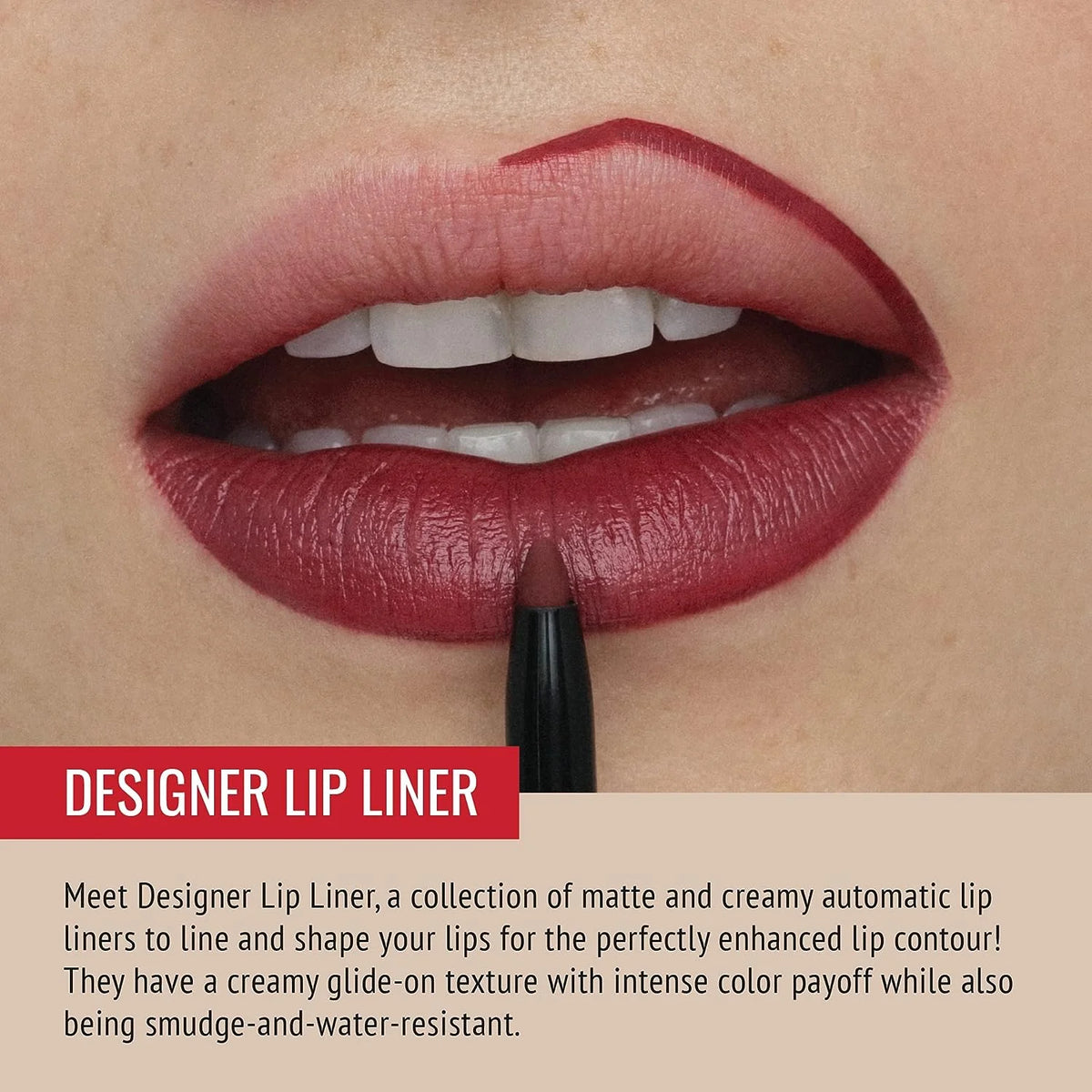 Matte Garnet-Maroon Lip Liner and Sharpener A4619