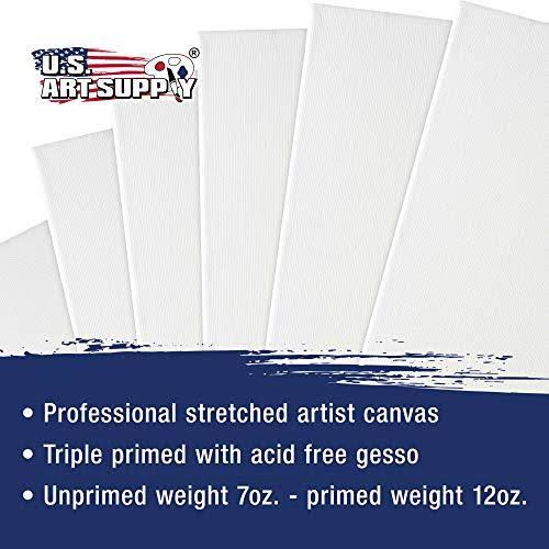 36 x 48 inch Stretched Canvas 12-Ounce Primed 3-Pack White Blank Heavy-Weight Gesso G52485
