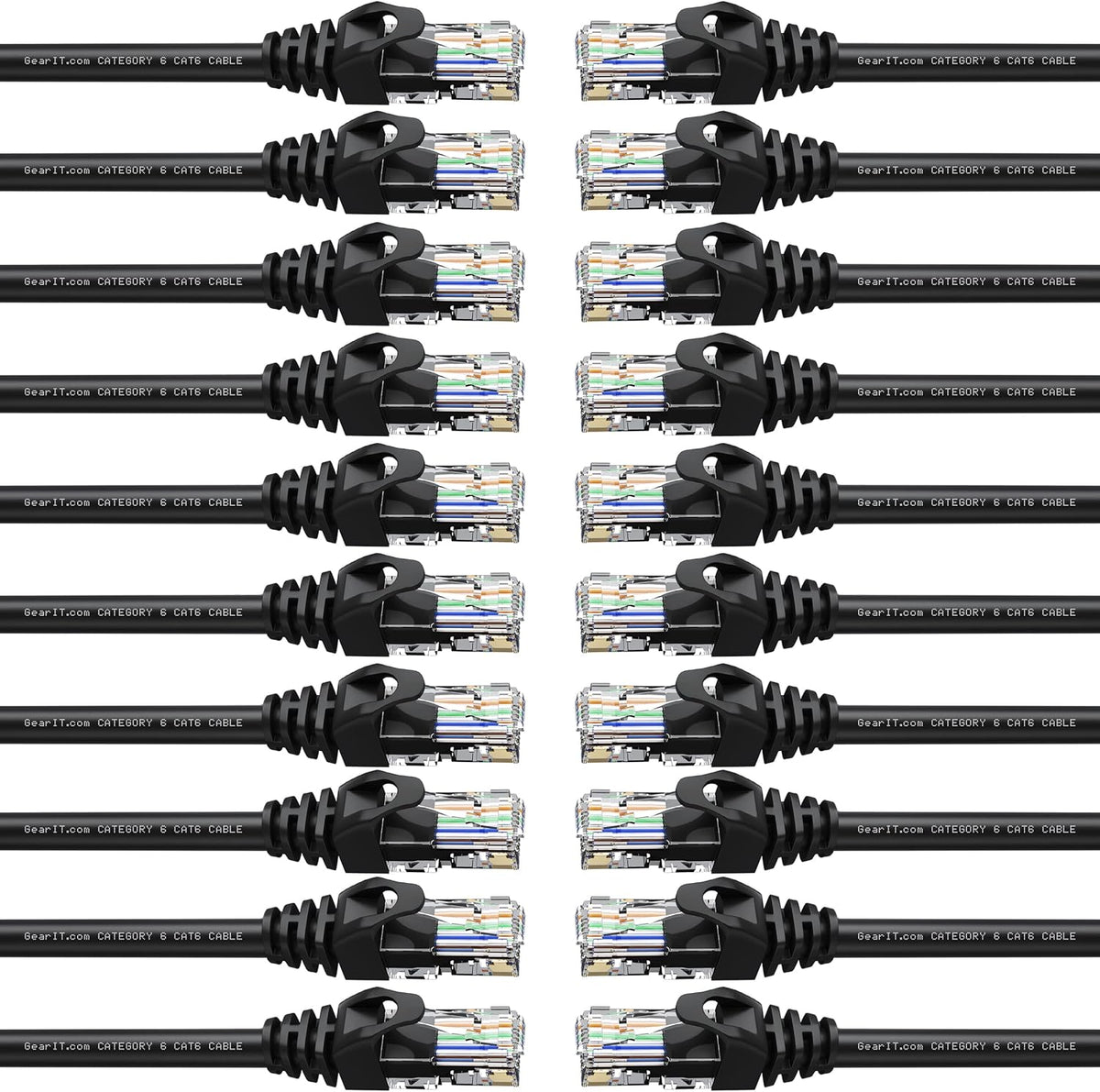 Black Cat6 Ethernet Cable 7 Feet E4700