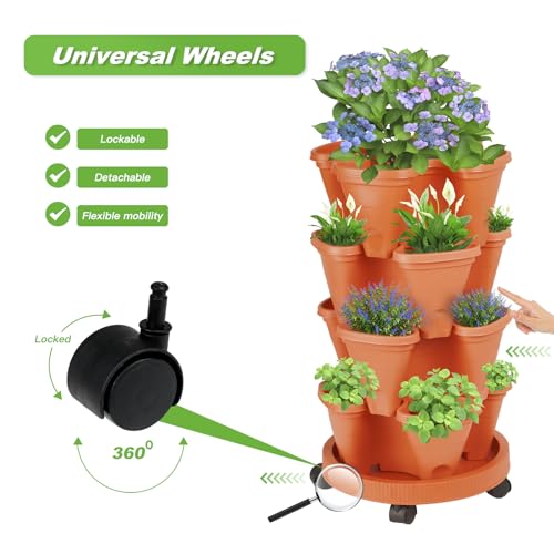 2 Set of 7 Tier Vertical Garden Planter White P87704