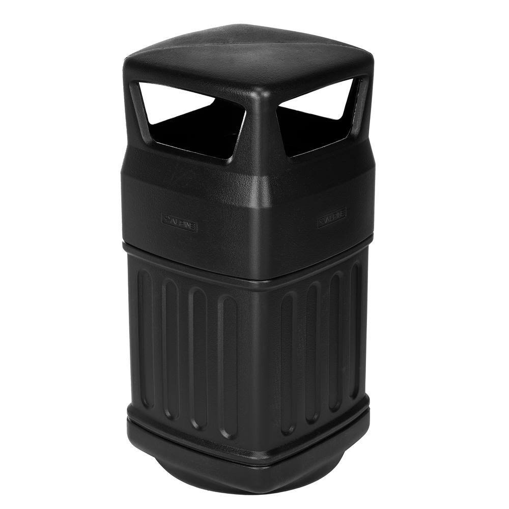 Black 16-Gallon Outdoor/Indoor Trash Can B946812