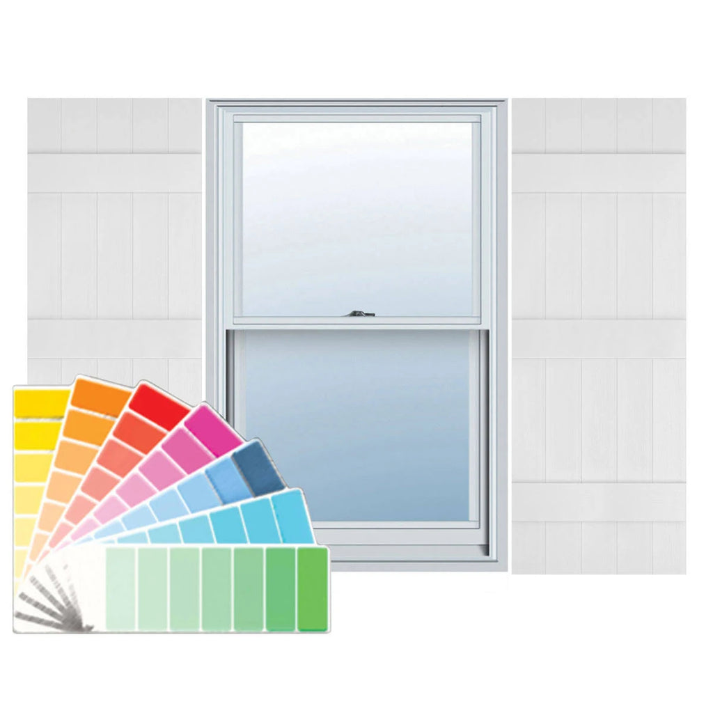 17 1 Vinyl Board-n-Batten Shutters Per Pair K2067