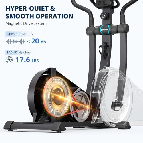 Hyper-Quiet Magnetic Elliptical Machine with 16 Levels Resistance B471682