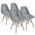 Gray Set of 4 Beech Wood Dining Chairs S45458