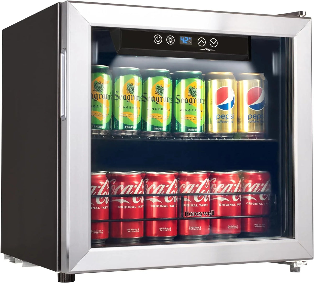 48 Can Mini Fridge with Glass Door A7543