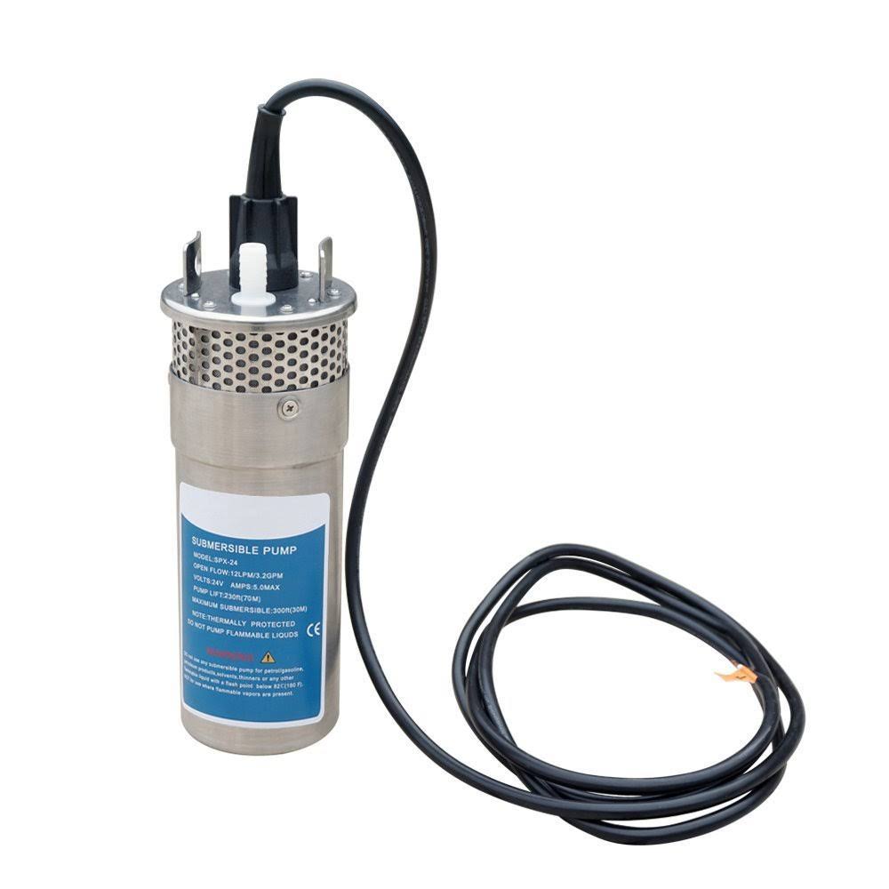 24V Stainless Shell Submersible 3.2GPM Deep Well Water DC Pump W936527
