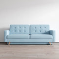 Blue Queen Sleeper Sofa Bed with Storage W17960