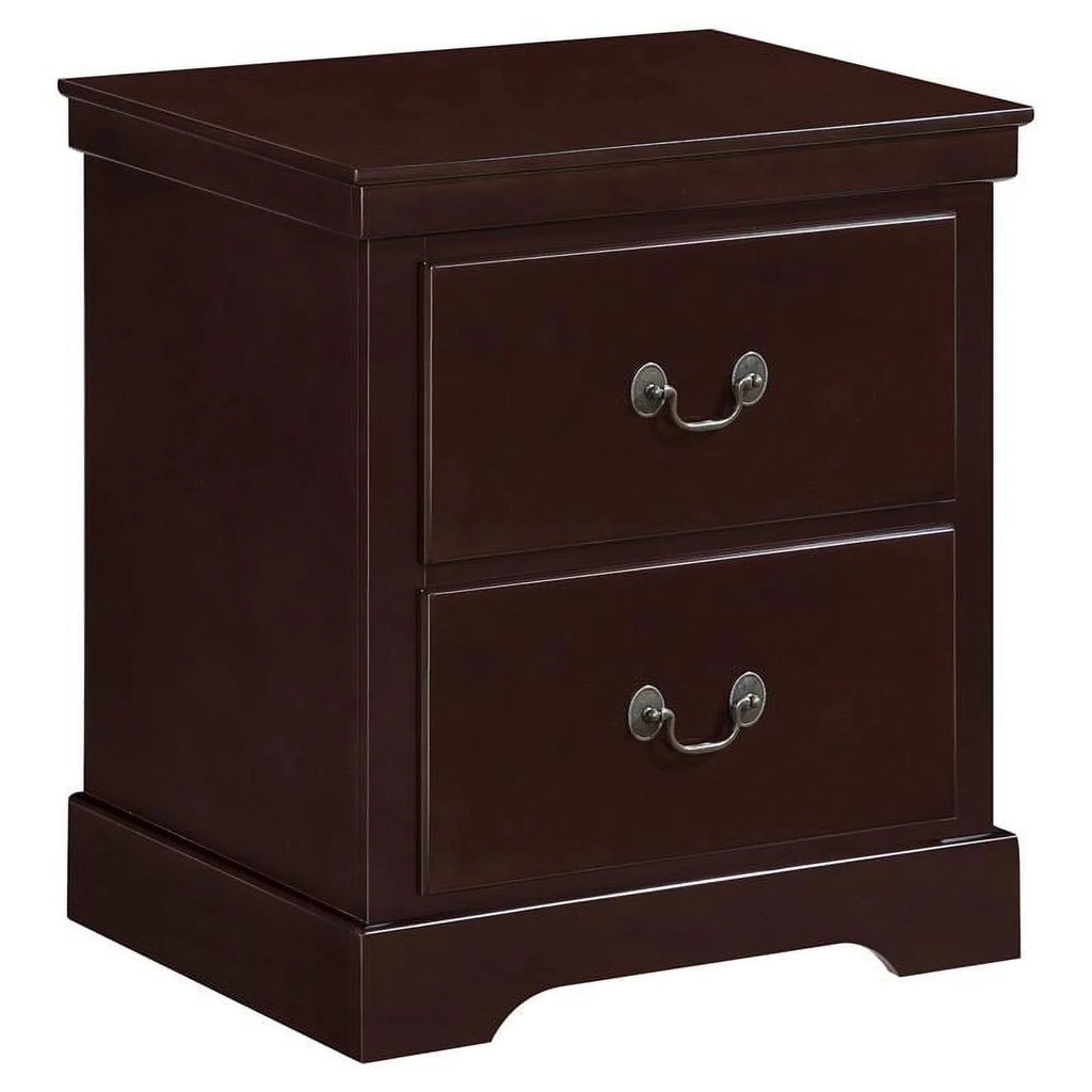 Cherry 2-Drawers Traditional Wood Nightstand H78588
