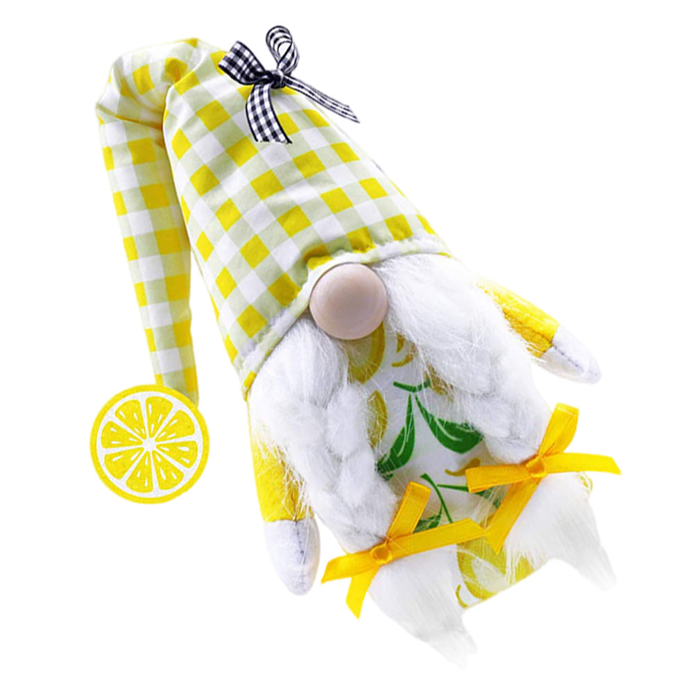 Lemon Pattern Plush Gnome Doll M37261