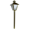 Antique Brass 12V Post Lantern Path Light A24360