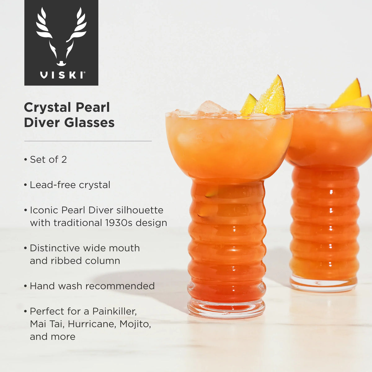 Crystal Tiki Cocktail Glasses J889118
