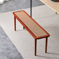Solid Wood Rattan Woven Bench U360