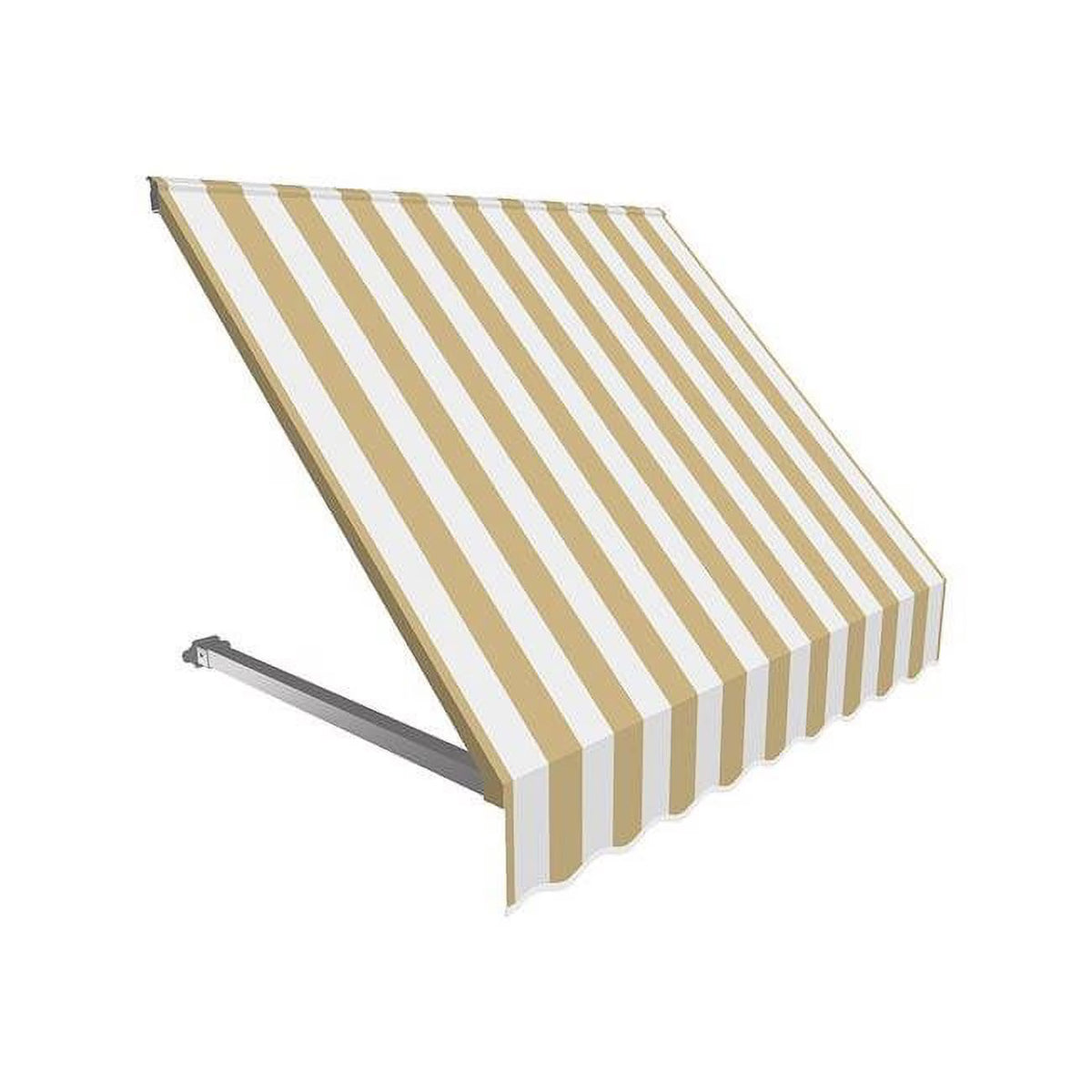Linen & White Retro Window & Entry Awning N2663
