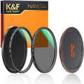 55mm Circular Polarizers Filter & MC UV Protection Filter Kit (2 pcs) with Lens Cap, 28 Multi-Layer Coatings D170011