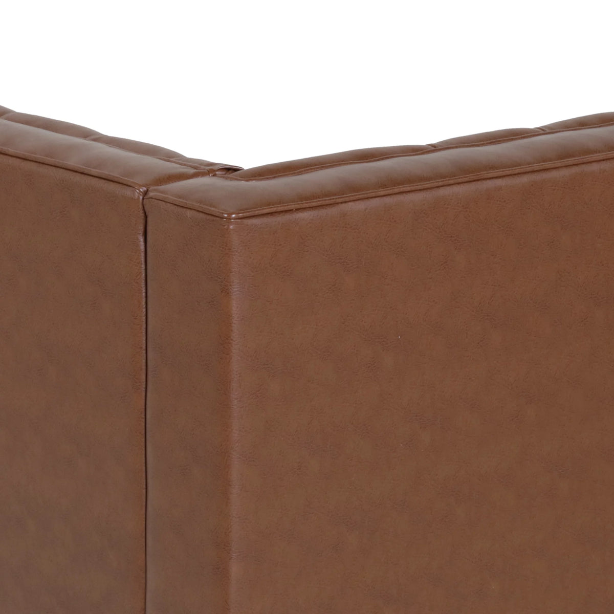 Cognac Brown Tufted Chaise Lounge L922