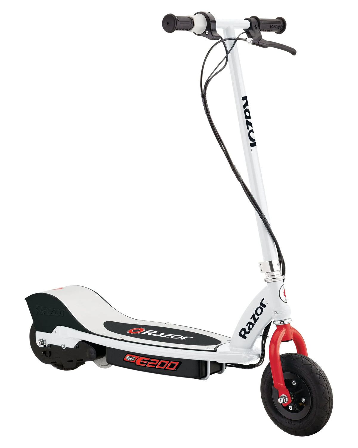 White Electric Scooter with 8 Pneumatic Front Tire I8160