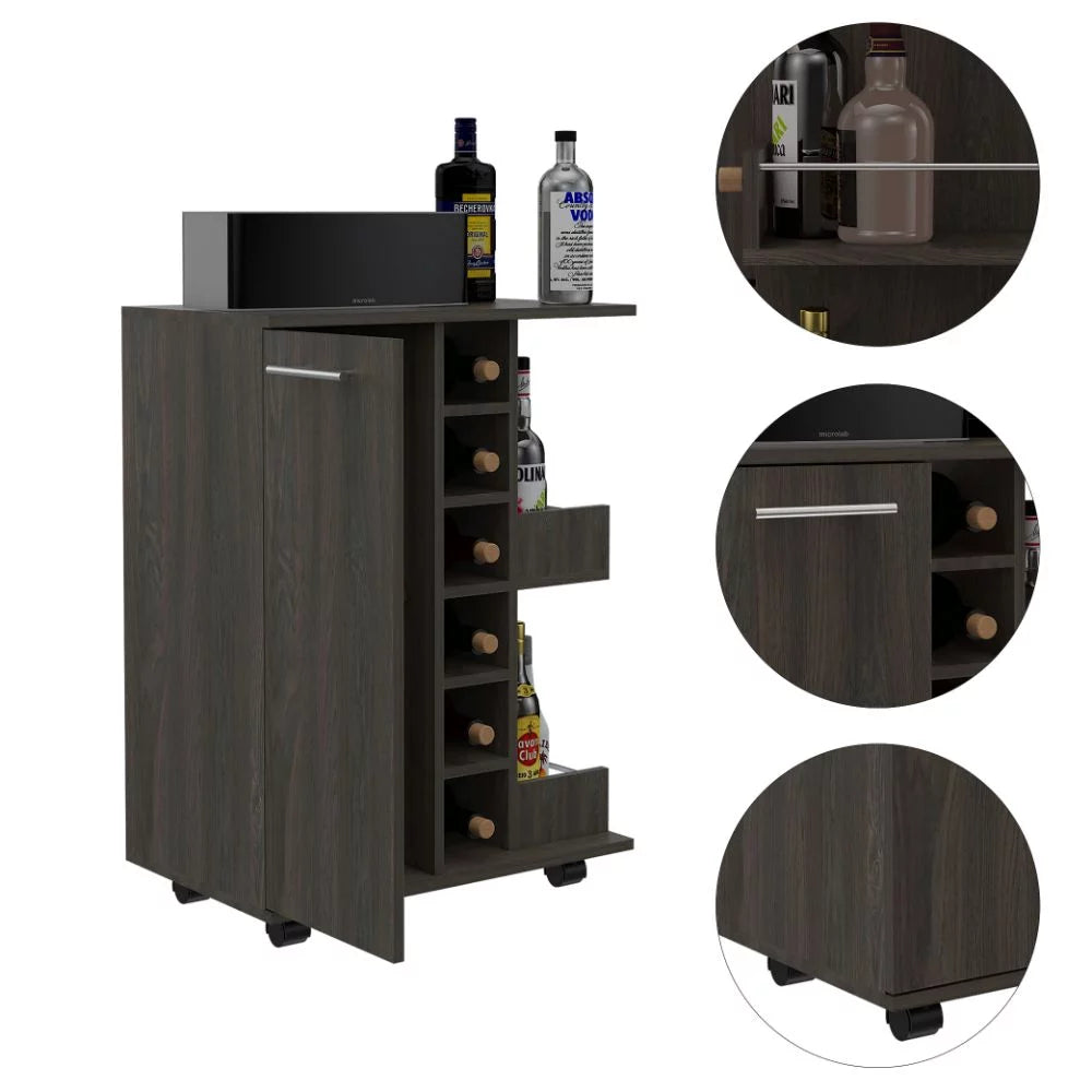 Bar Cart with Four Casters G83582