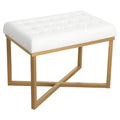 Tufted Bench with Metal Base Z717