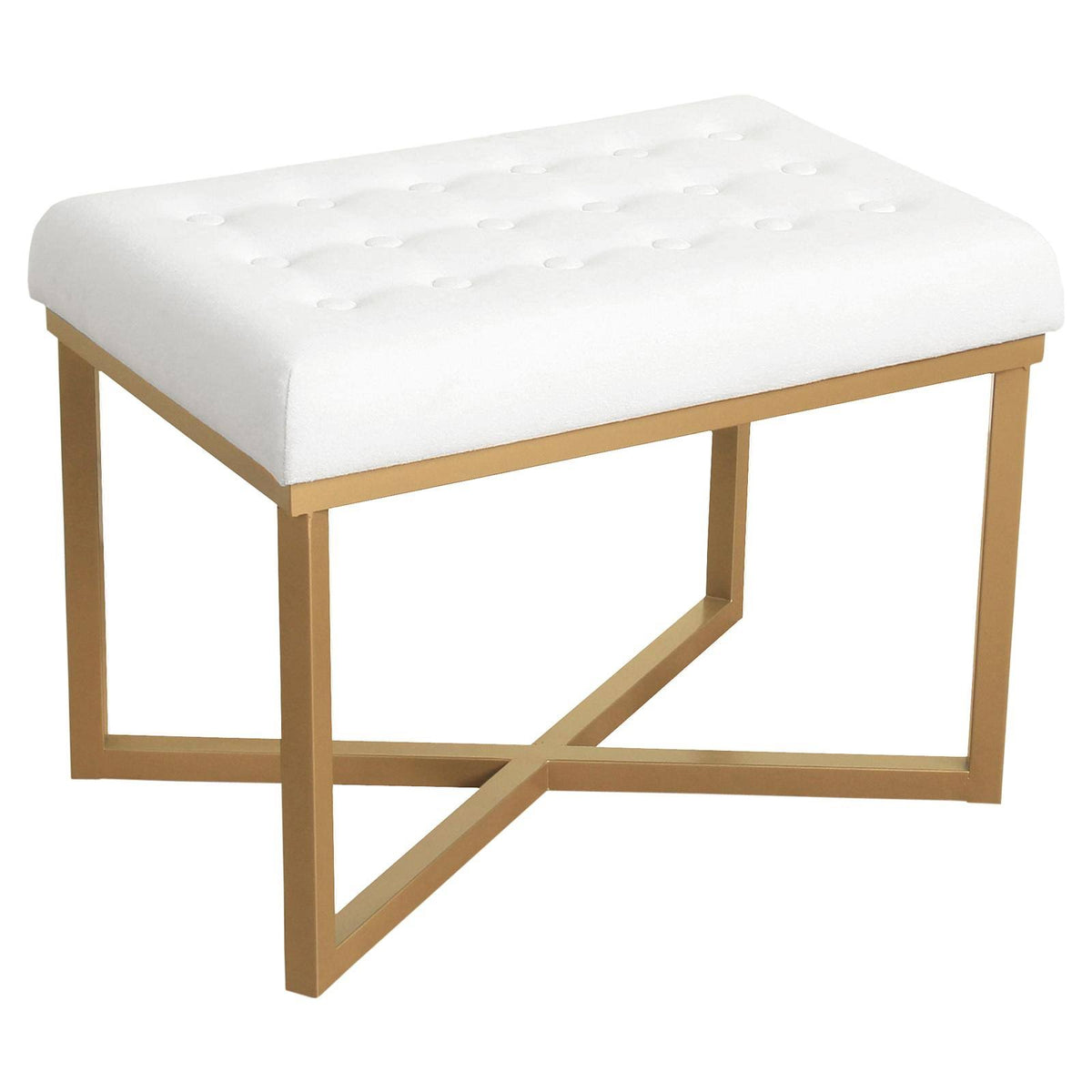 Tufted Bench with Metal Base Z717
