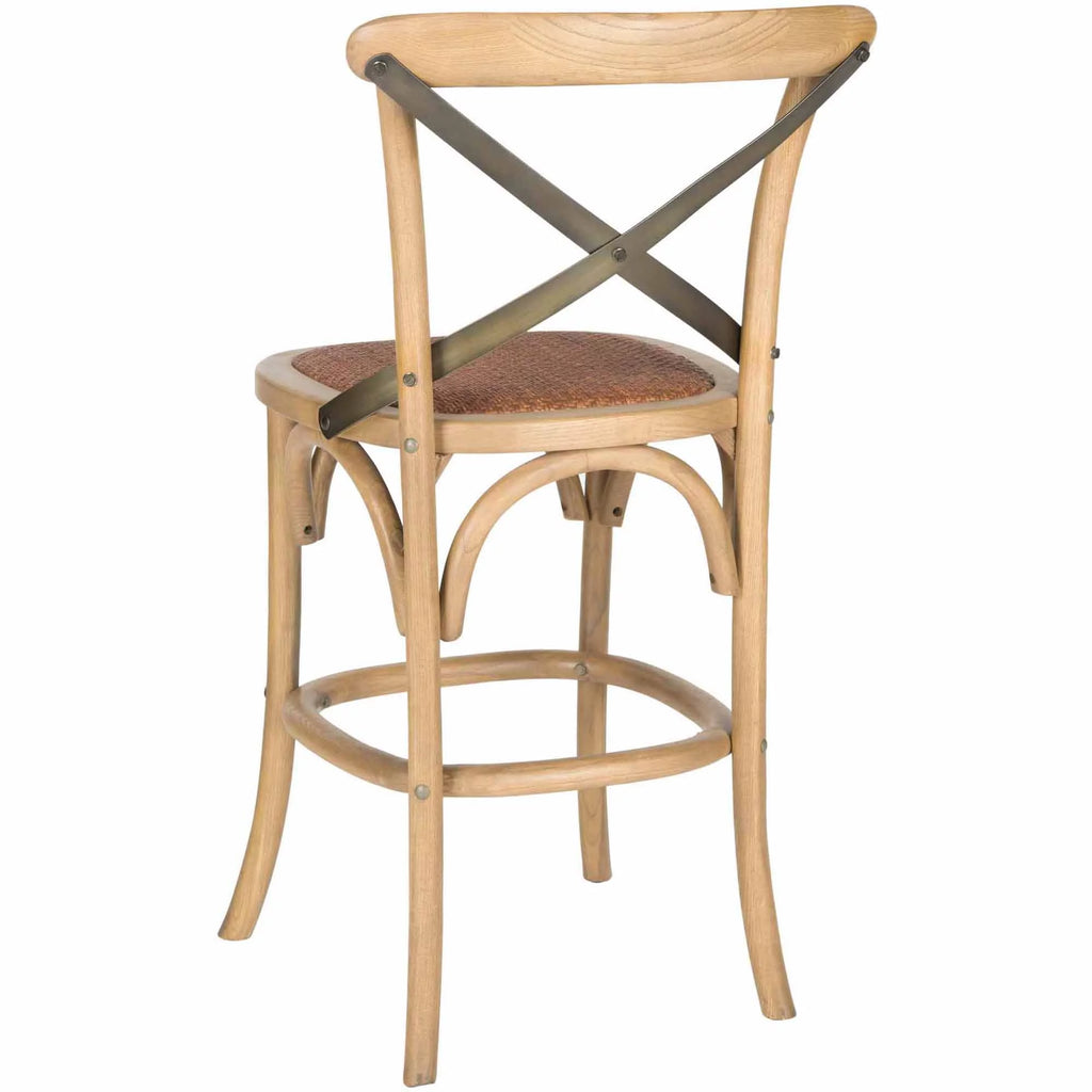 Rustic Counter Stool with Footrest A7201