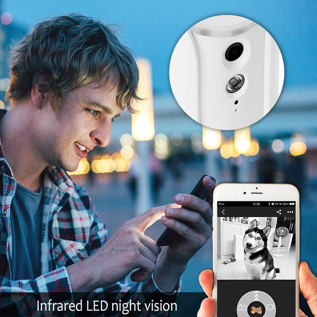 Dog Camera Treat Dispenser with Two-Way Audio and Night Vision F171913