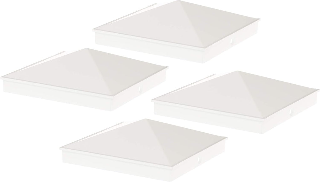Black 8 Pack Aluminum Pyramid Post Cap Cover W769