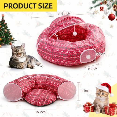 Christmas Tree Cat Tunnel Bed A578