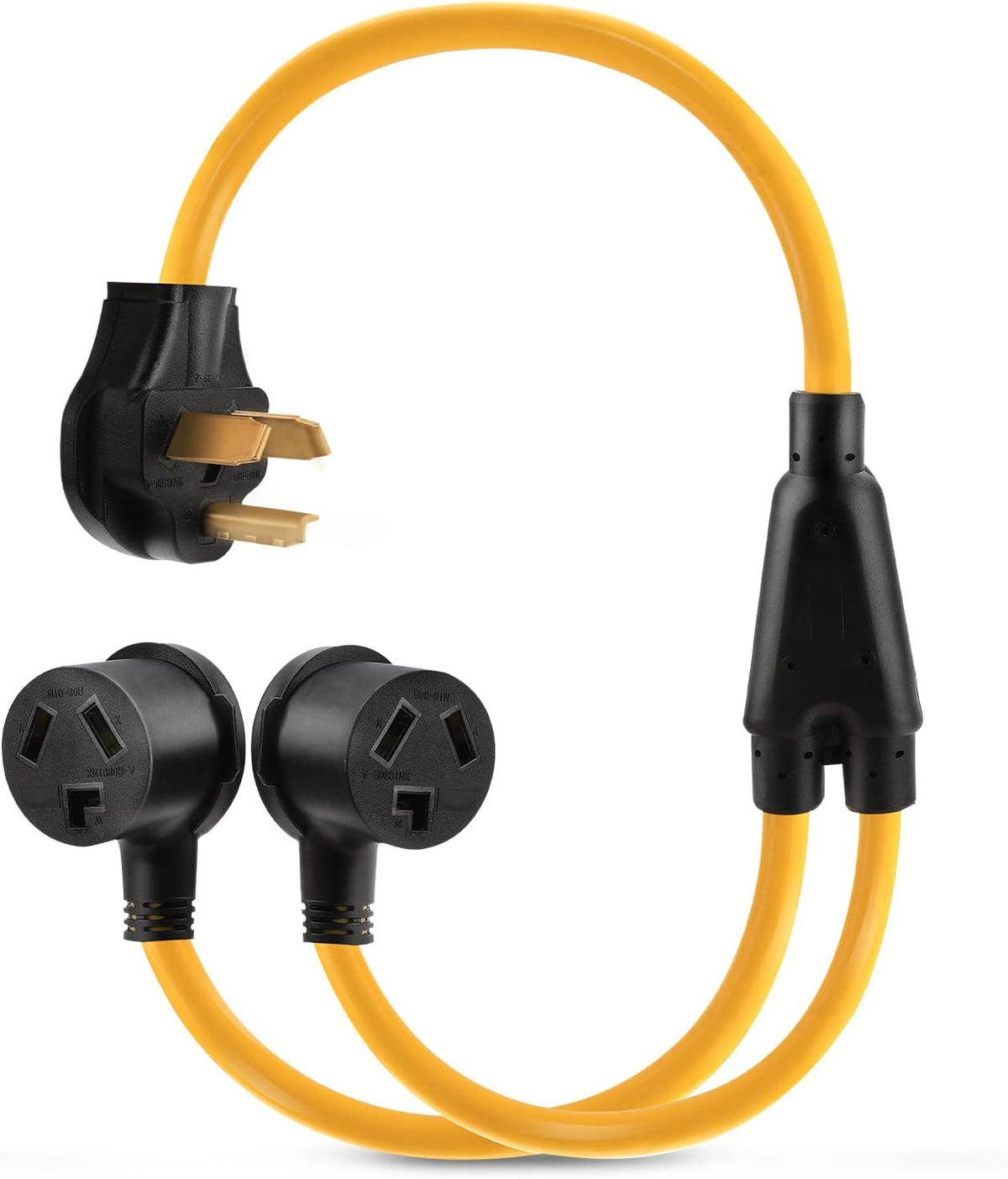 3 Prong Dryer Y Splitter 3 FT, 30 Amp 250 Volt 7500W STW 10 AWG, UL Listed Pack of 2 J976048