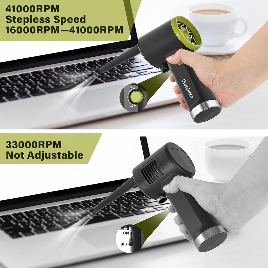 Compressed Air Duster, Cordless Handheld Air Blower, 41000RPM, Rechargeable, Pack of 2 Z79999