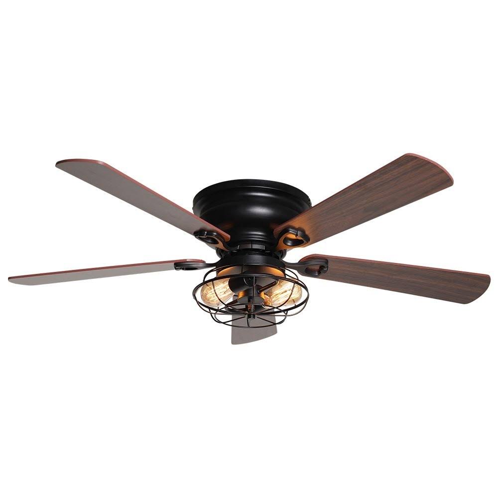 Matte Black Ceiling Fan with Light Kit B11109
