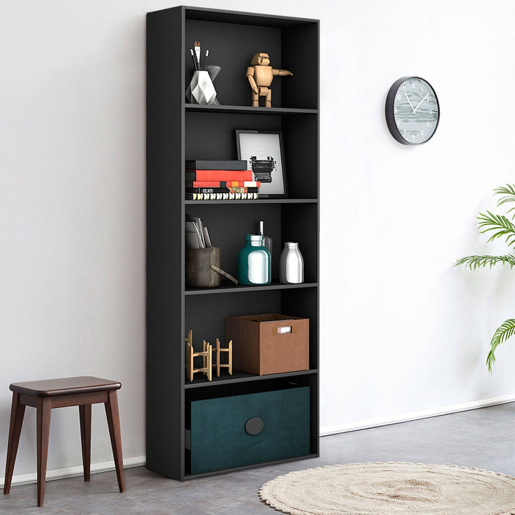 5-Tier White Bookcase Bookshelf Q109305