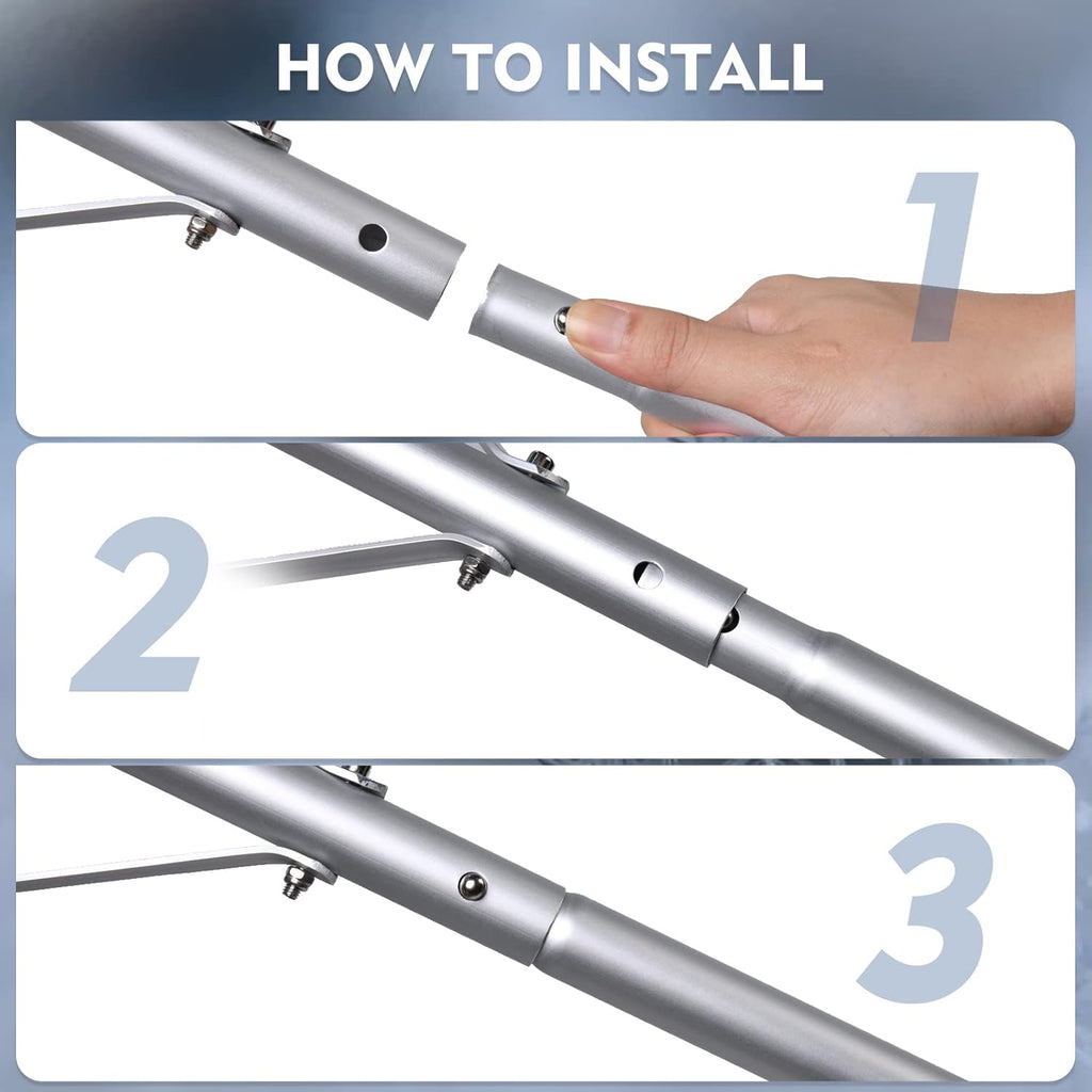 Extendable Aluminum Roof Snow Rake with 25" Blade, Pack of 2 K454963