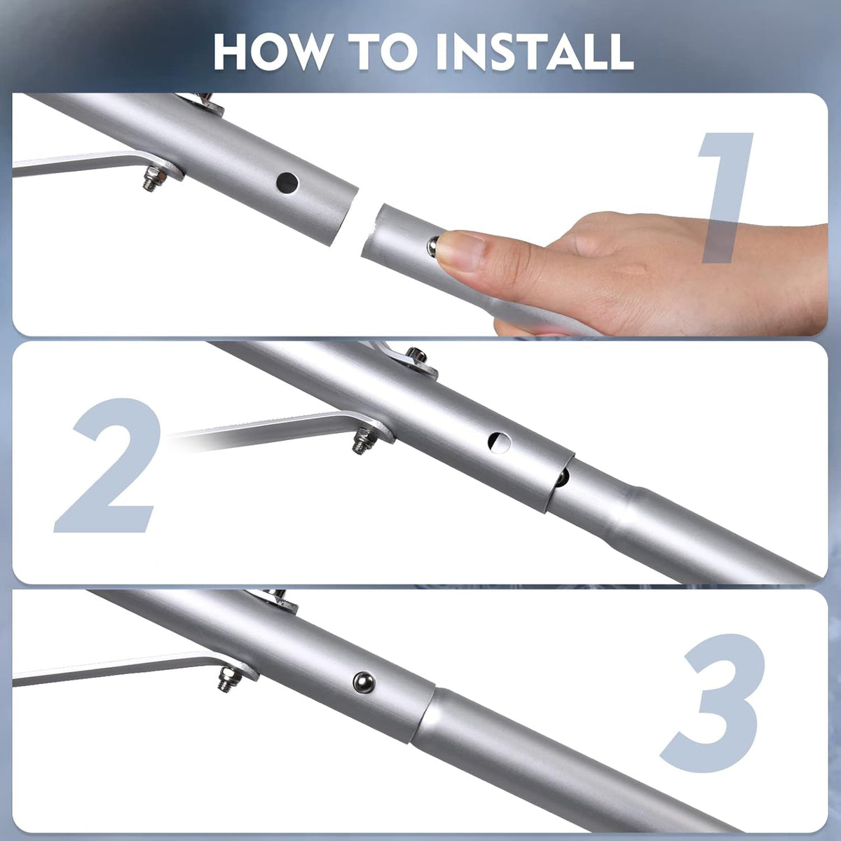 Extendable Aluminum Roof Snow Rake with 25" Blade, Pack of 2 K454963