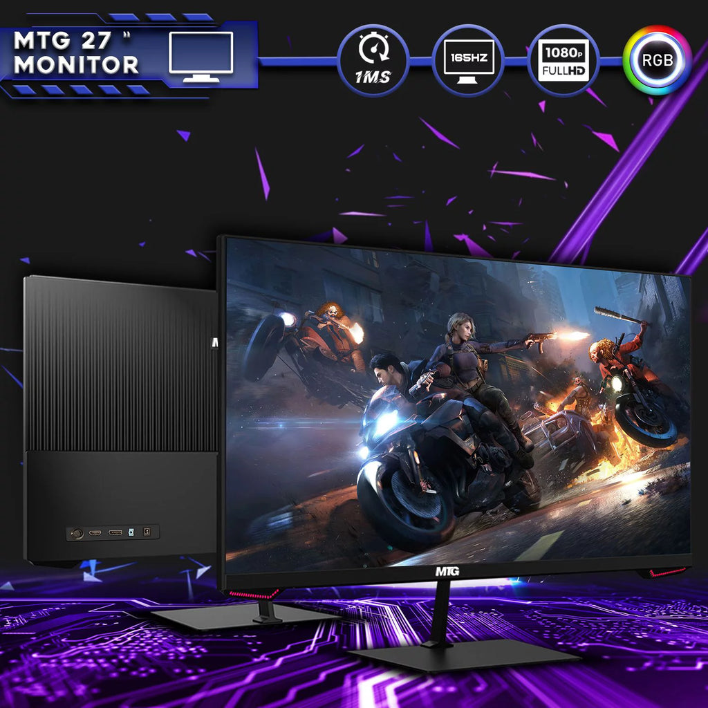 32GB RAM 1TB SSD 4TB HDD Intel i7 6th Gen GT 1030 27 Inch 165hz Gaming Monitor Refurbished Desktop PC X517989
