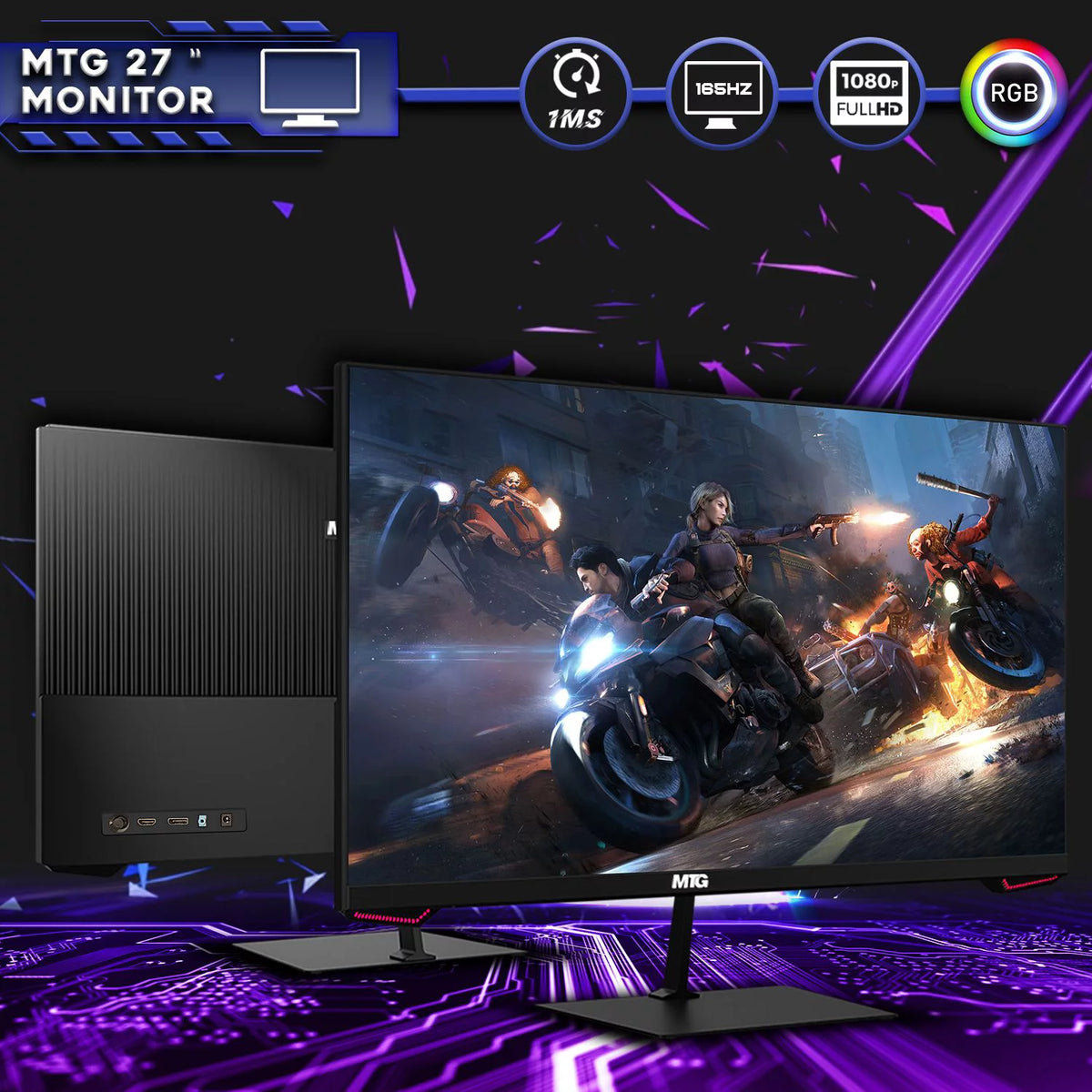 32GB RAM 1TB SSD 4TB HDD Intel i7 6th Gen GT 1030 27 Inch 165hz Gaming Monitor Refurbished Desktop PC X517989