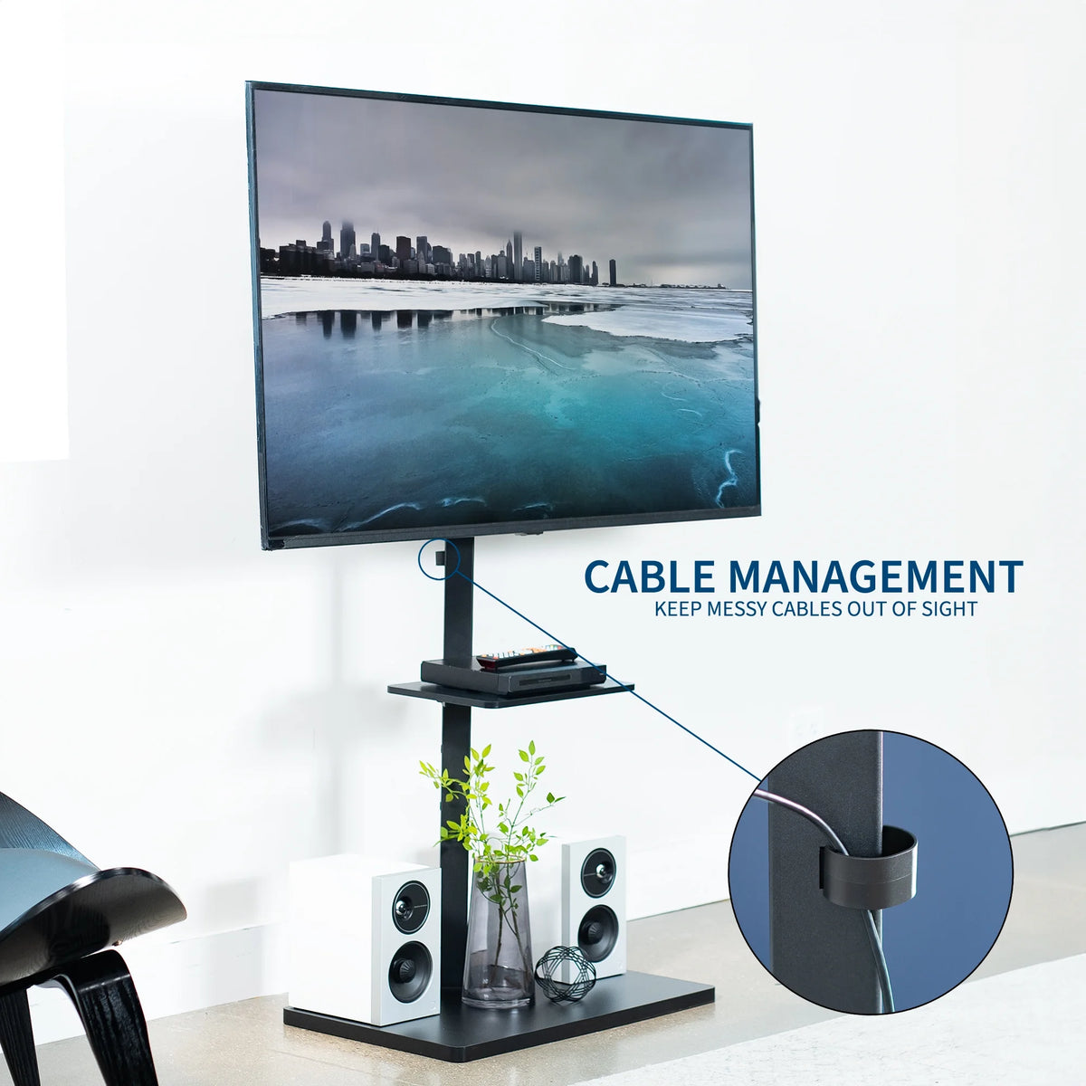 Height Adjustable TV Floor Stand J794341
