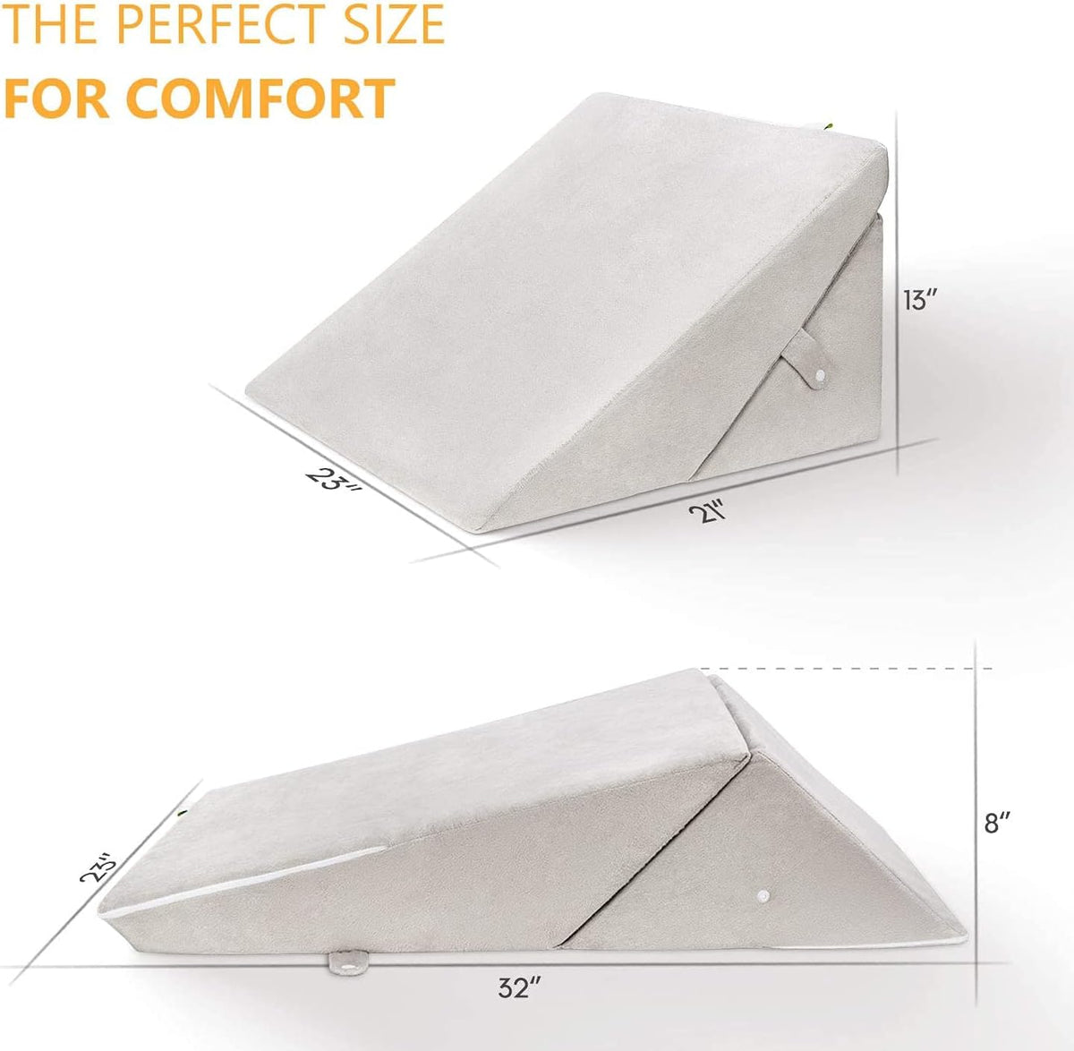 Adjustable Memory Foam Bed Wedge Pillow with Washable Cover R692