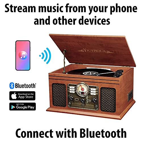 6-in-1 Bluetooth Record Player with Built-in Speakers F39894