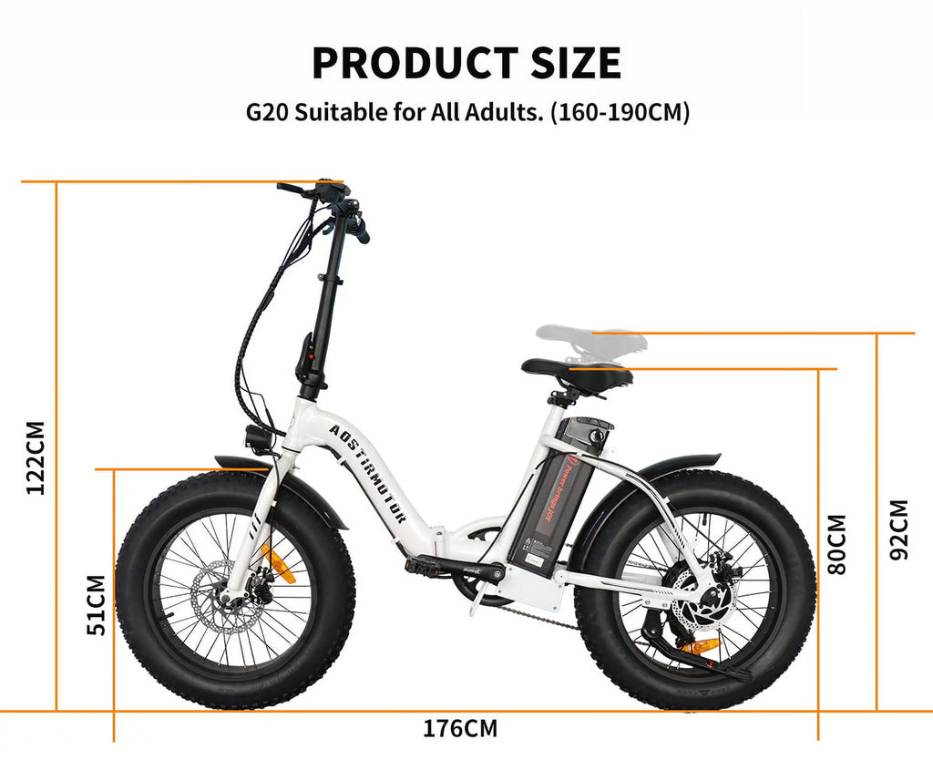 Folding Electric Bike 20 inch Fat Tire Electric Bicycle with 500W Motor 36V 13AH Removable Lithium Battery K568