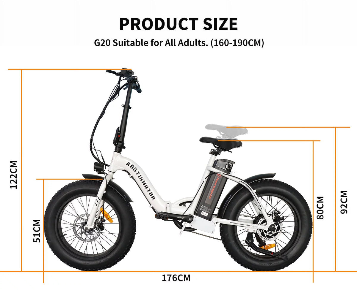 Folding Electric Bike 20 inch Fat Tire Electric Bicycle with 500W Motor 36V 13AH Removable Lithium Battery K568