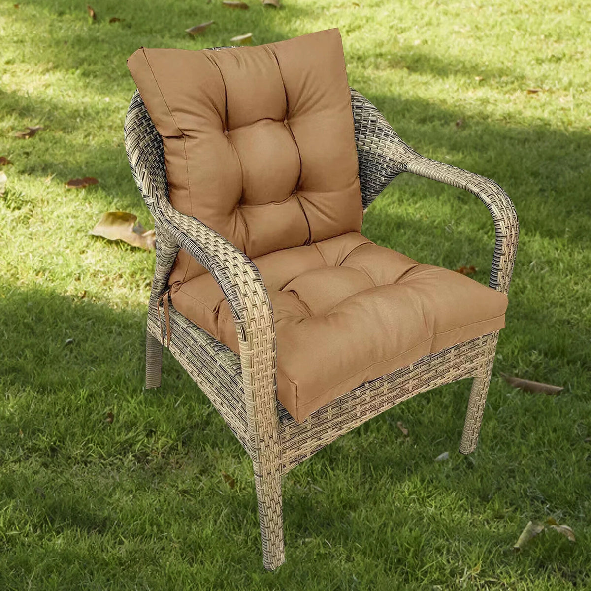 Light Brown Outdoor Seat Cushion D816293