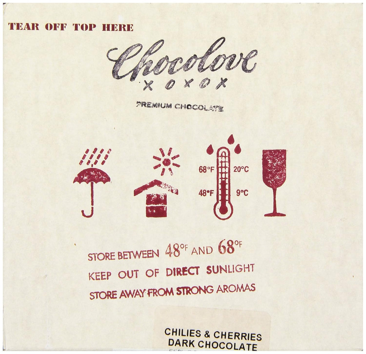 Dark Chocolate Chilies Cherries 3.2 Ounce Pack of 12 E72016