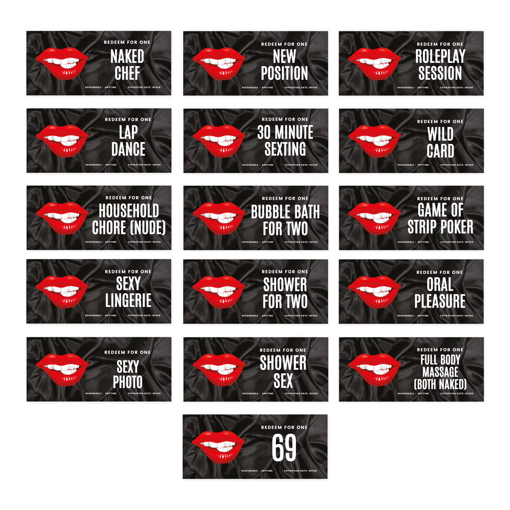 16 Pk Funny Love Coupons for Couple H40119