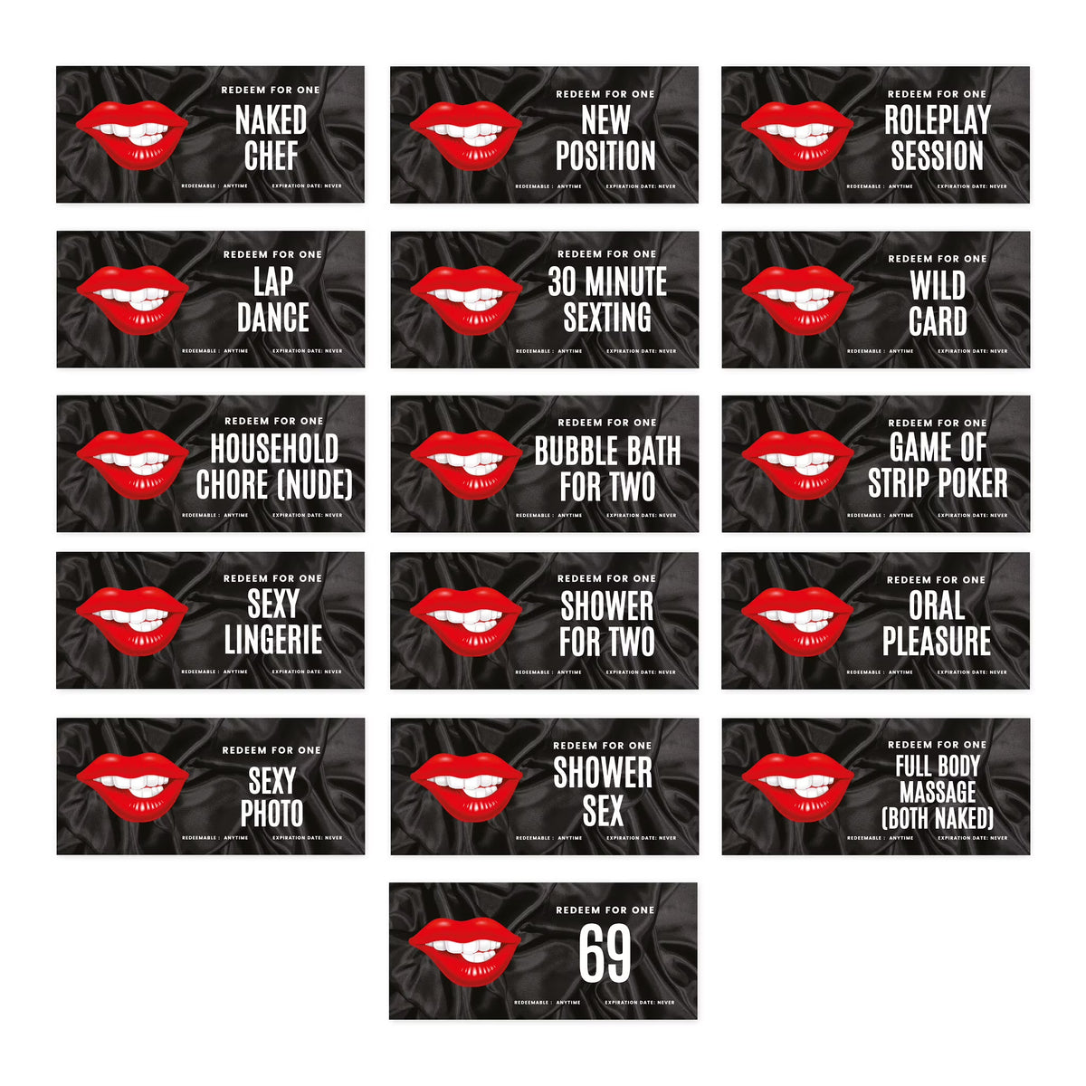 16 Pk Funny Love Coupons for Couple H40119