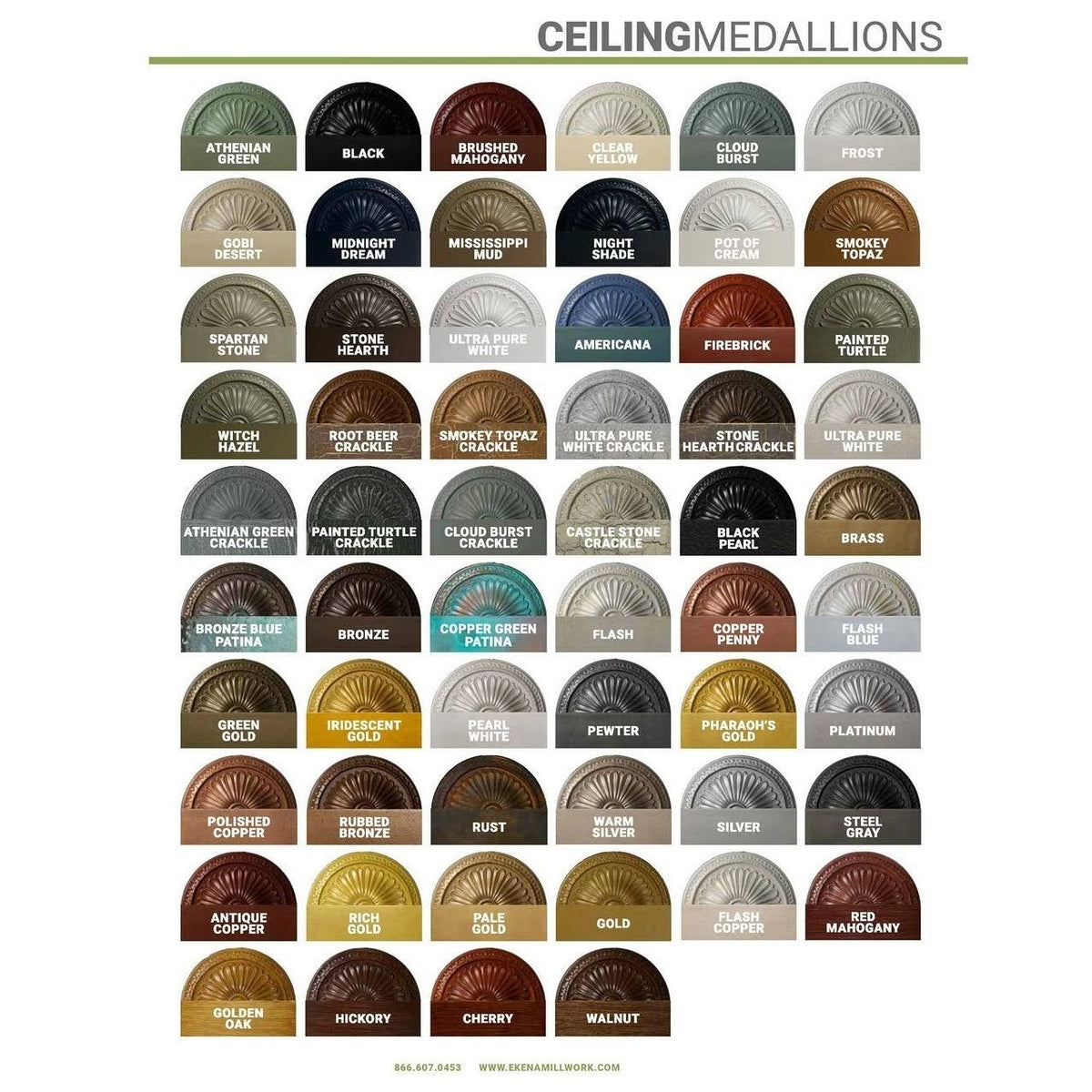 Ceiling Medallion, Hand-Painted Smokey Topaz F808452