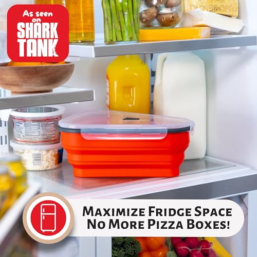 Reusable Pizza Storage Container with 5 Microwavable Serving Trays N807798