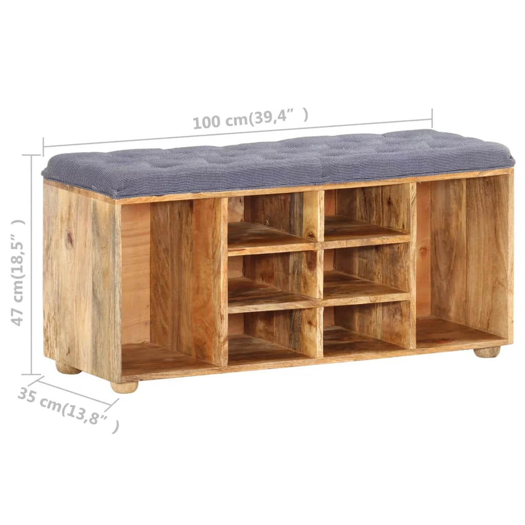 Solid Mango Wood Hall Bench S4431