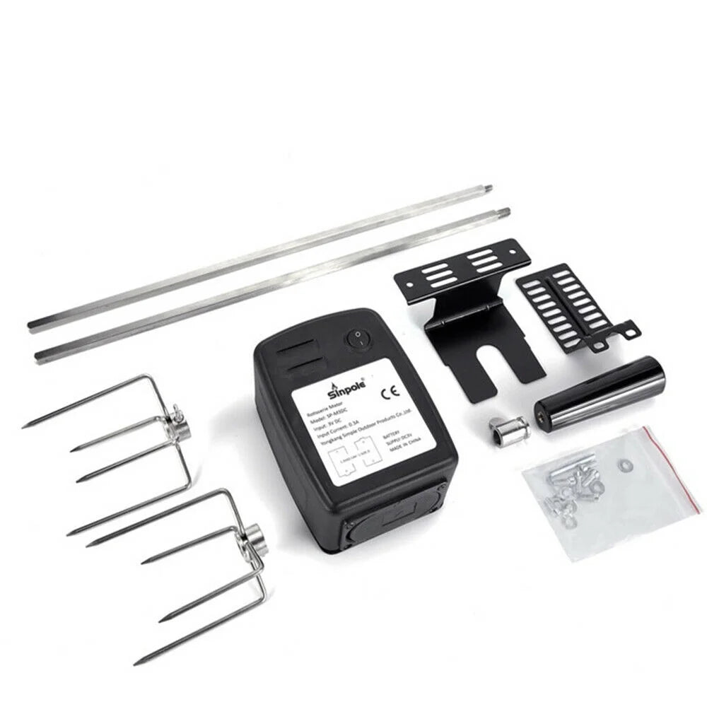 Stainless Steel Rotisserie Set with Electric Motor I17499